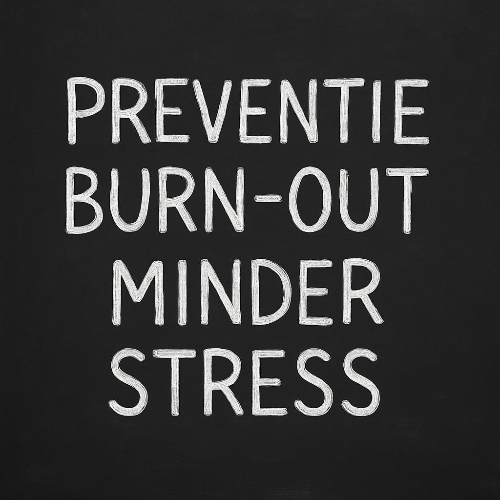 Preventie burn-out, minder stress.